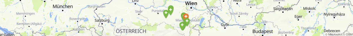 Kartenansicht für Apotheken-Notdienste in der Nähe von Schwarzau im Gebirge (Neunkirchen, Niederösterreich)